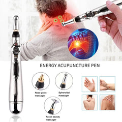 Smart Massager Pen, Acupuncture Pulse Meridian Massage Pen, Trigger Point Massager, Pain Relief Therapy Back Neck Face Beauty Roller, 3 Heads Meridian Pen, Electro Acupuncture Muscle Device