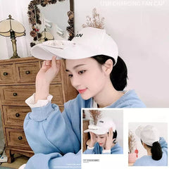 Unisex USB Charging Fan Cap, Unisex Baseball Cap, Adjustable Fan Hat For Outdoor