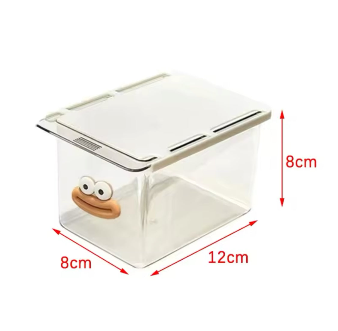Transparent Smiley Mini Drawer, Under Table Drawer Storage Box, Cosmetic Pull Out Shelf Storage Box, Under Cabinet Storage Drawer