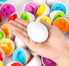 12PCS Baby’s Eggs Matching Game, Shape Matching Toys Egg For Kids, Montessori Baby Learning Toy