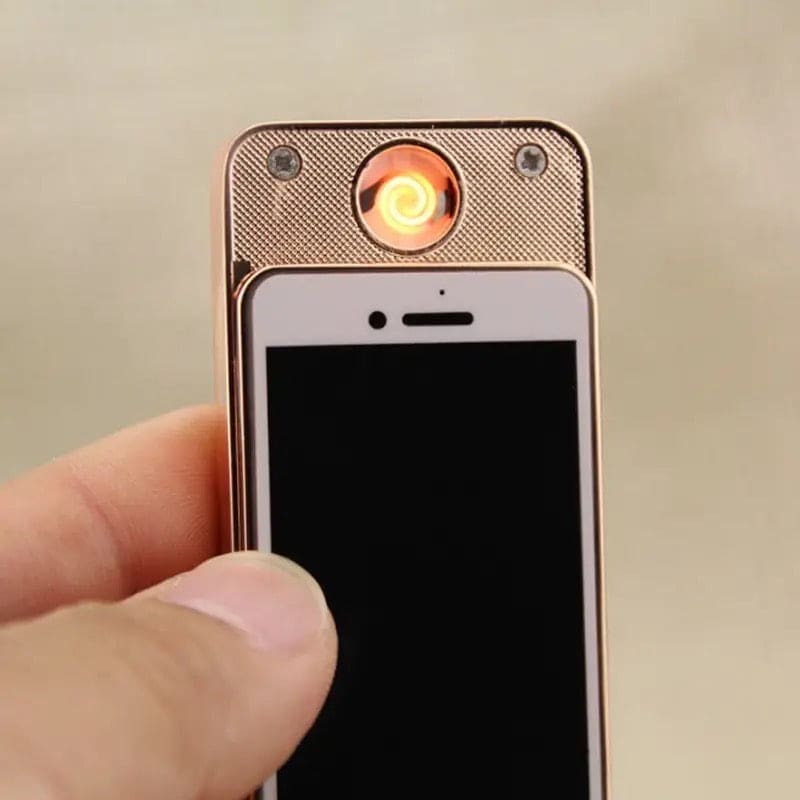 Mini iPhone Lighter, Electric Rechargeable Cigarette Lighter, Smart Drop Down Electronic Lighter, Pocket Smoking Lighter, Windproof Flameless Lighter, Mobile Phone Creative Lighter Electric