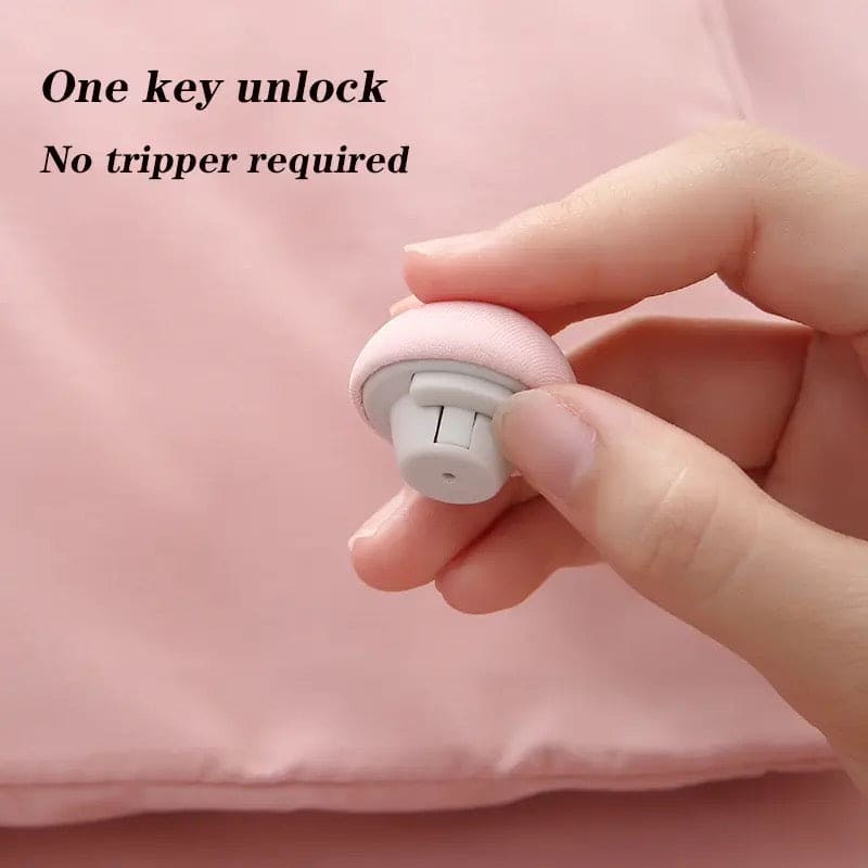 Mushroom Bed Clip, Blanket Buckles Bed Sheet Fixator Gripper, Double Press Bedspread Holder, Fall-proof Sheet Fastener Clip, Comforter Clips Quilt Holder Fixator, Bedroom Duvet Fixing Holder Quilt Cover Pinso