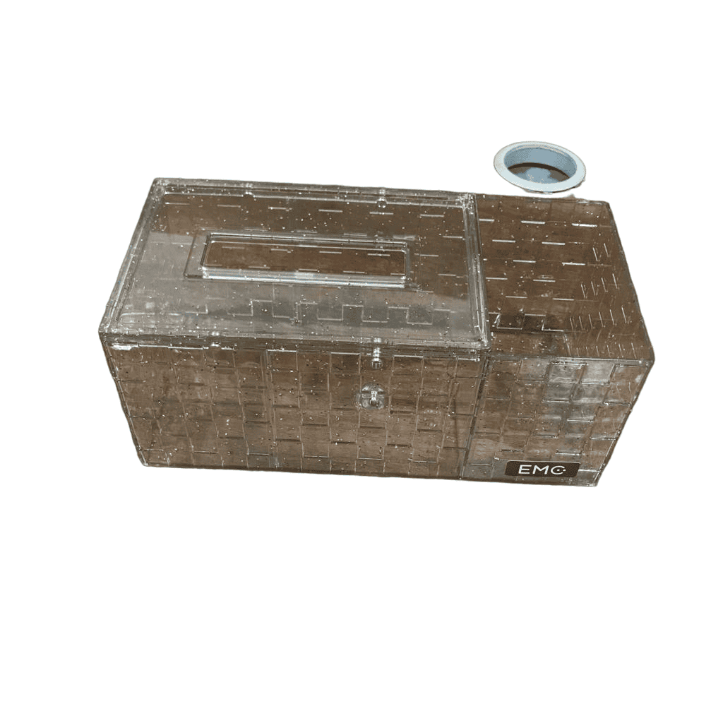Acrylic Sparkling Tissue Holder, 2 Compartment Tissue Box, Transparent Handkerchief Box, Tissue Box with Storage, Spring Napkin Box Paper Case