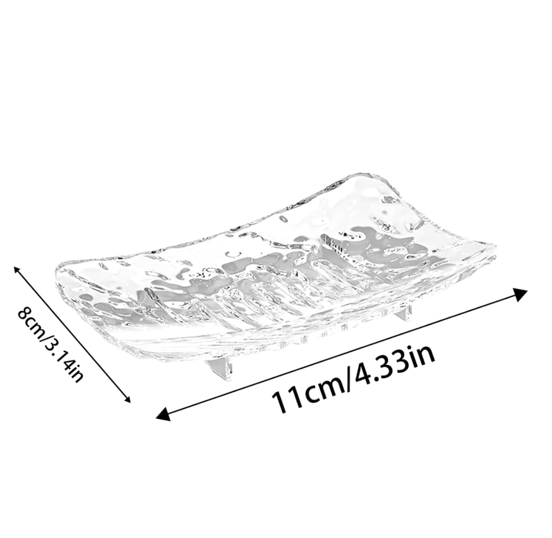 Non Slip Base Soap Tray, Water Draining Soap Holder, Self Emptying Soap Dish
