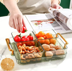 Luxury Fruit Plate, Home Candy Melon Seed Box, Dried Fruit Plate Partition Platter