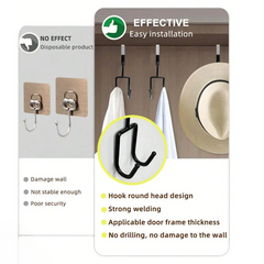 Set Of 3 Double Door Hook Hanger, Over The Door Hook, Soft Rubber Heavy Duty Hooks
