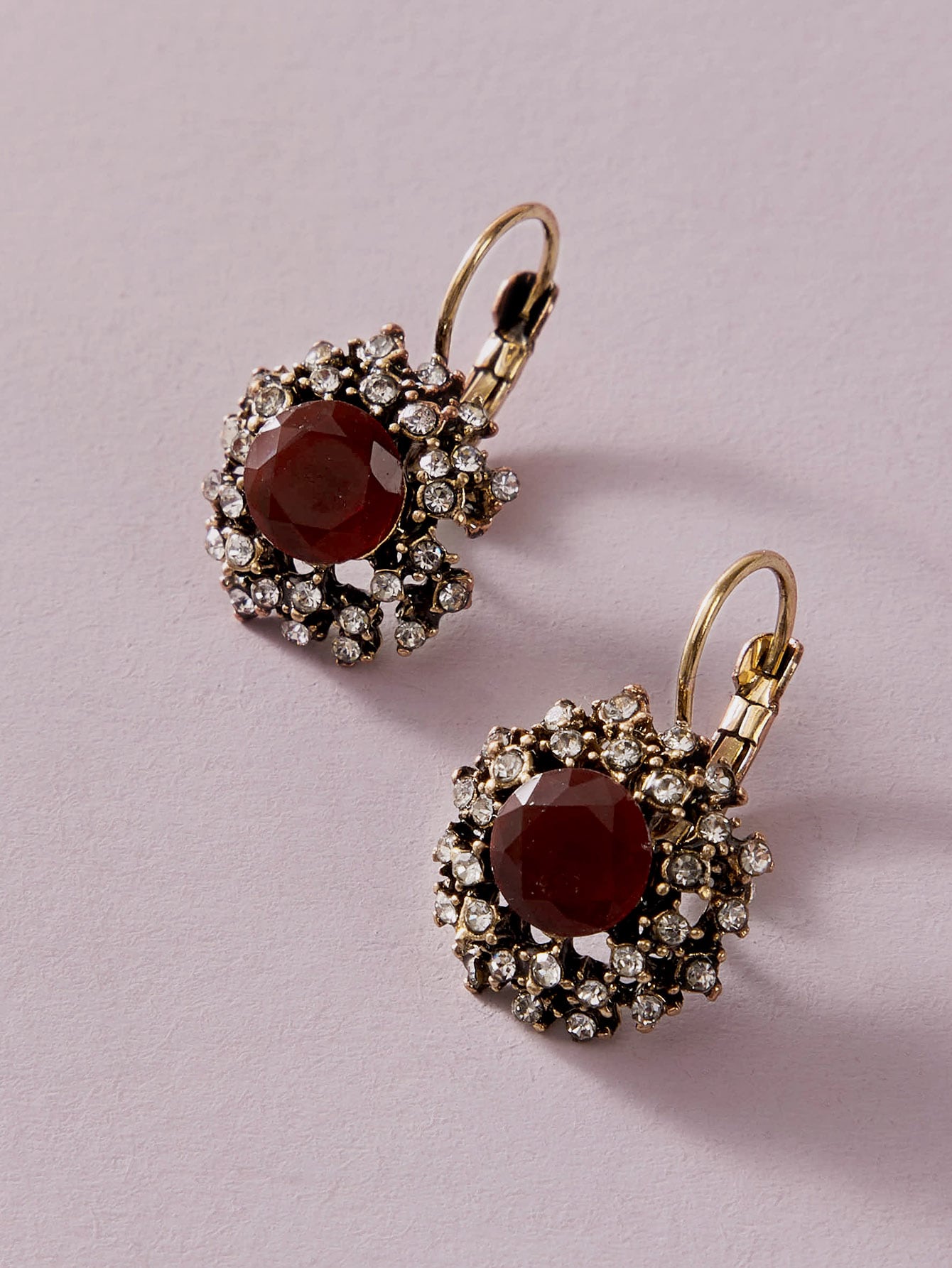 Shein - 1pair Rhinestone Decor Stud Earrings