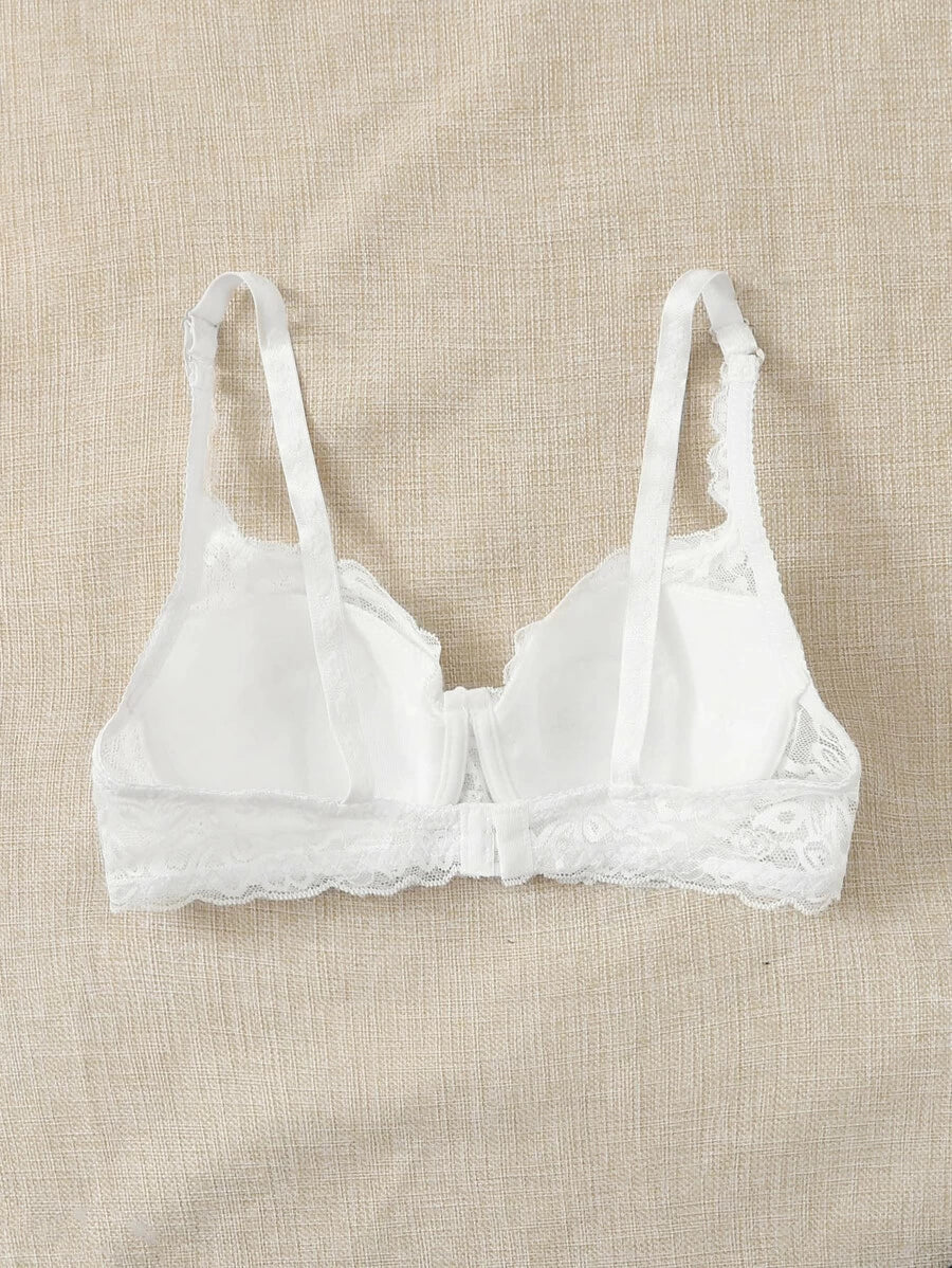 Shein - Beautiful bra with lace pattern and harmonious color