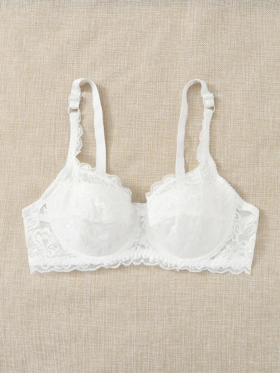Shein - Beautiful bra with lace pattern and harmonious color