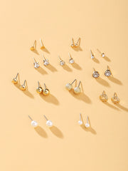 Shein - 12pairs Heart Shaped Stud Earrings