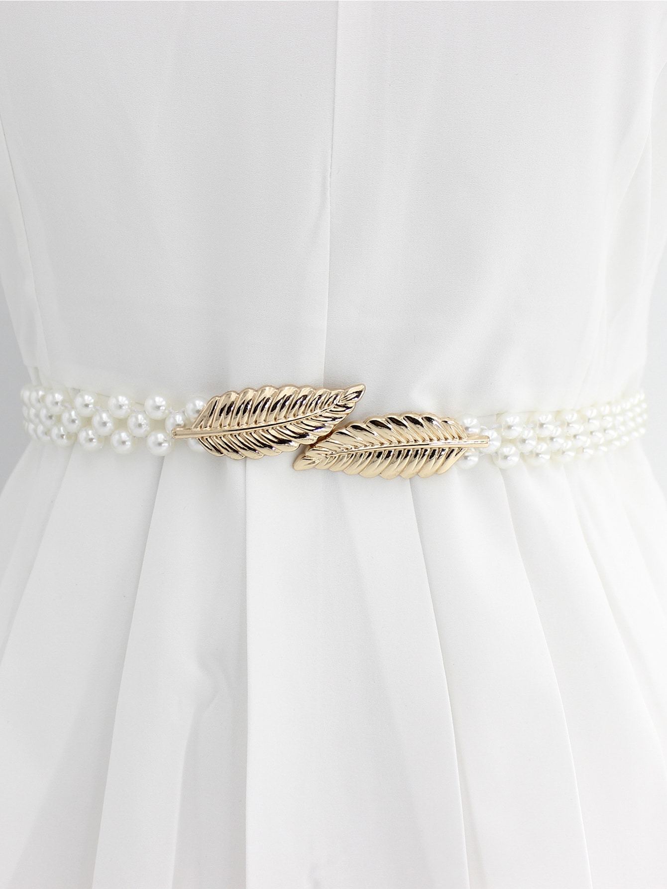 Shein- Faux Pearl Beaded Belt