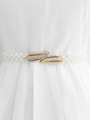Shein- Faux Pearl Beaded Belt