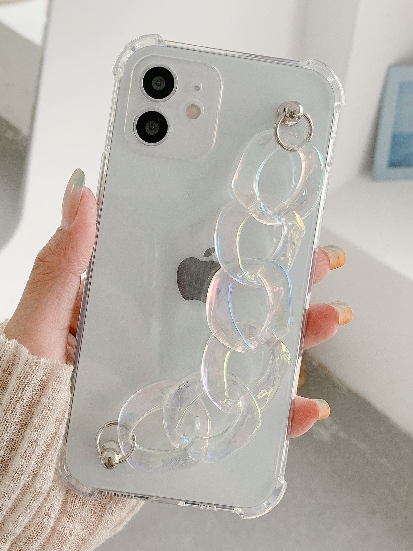 Shein- Chain Hand Strap Phone Case