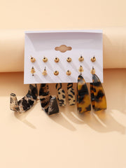 Shein - 6pairs Leopard Pattern Earrings