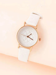 Shein - Round Pointer Minimalist Quartz Watch