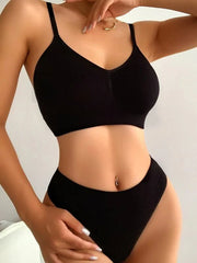 Shein - Seamless Plain Lingerie Set
