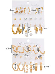 Shein - 18pairs Faux Pearl Decor Earrings