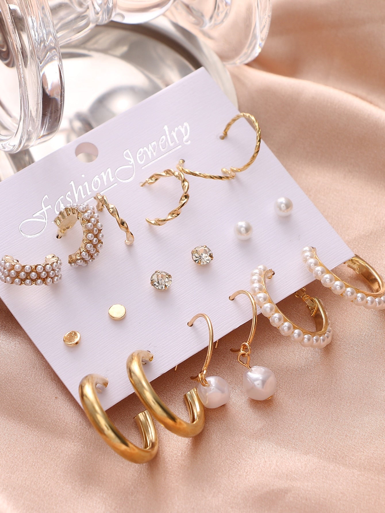 Shein - 18pairs Faux Pearl Decor Earrings