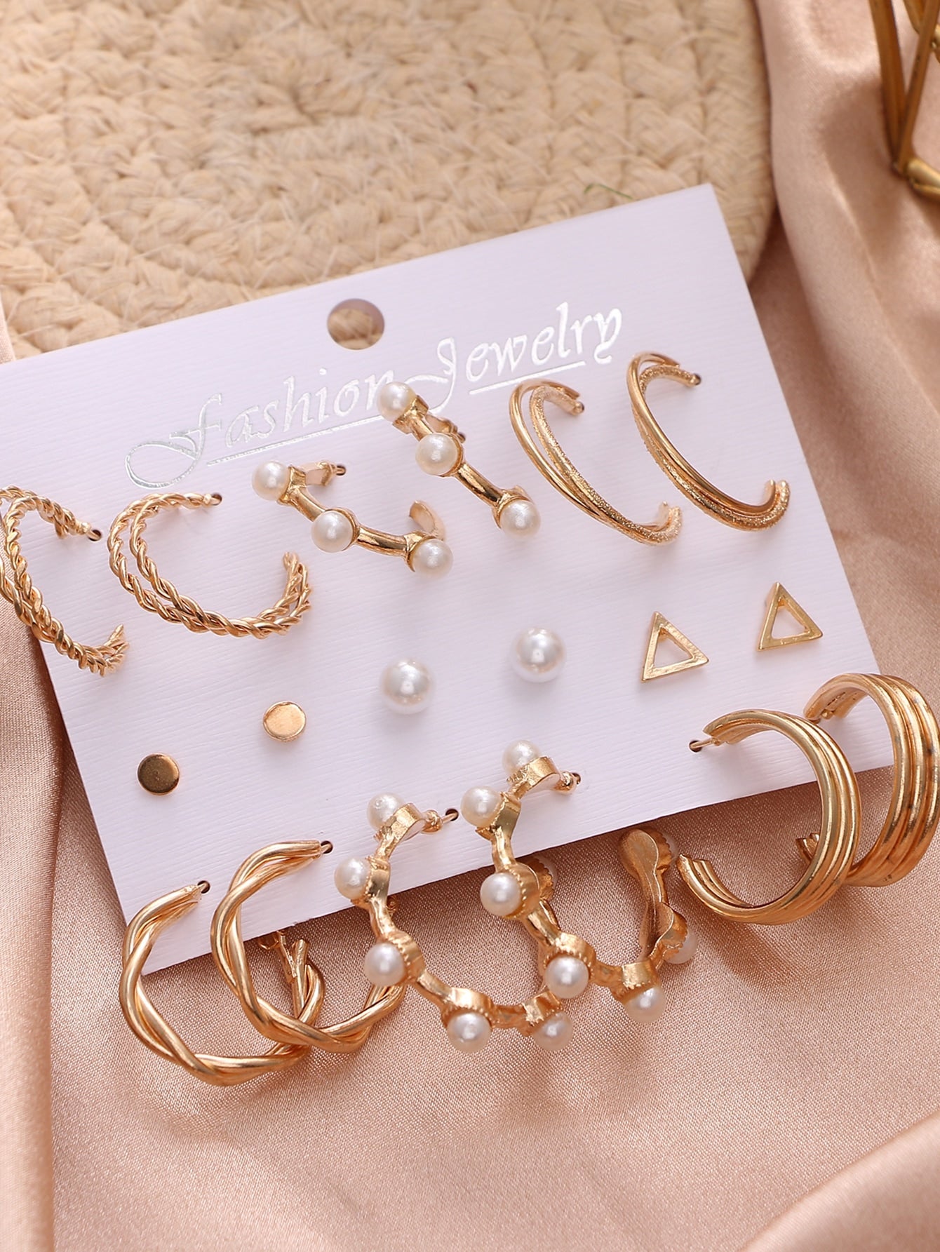 Shein - 18pairs Faux Pearl Decor Earrings
