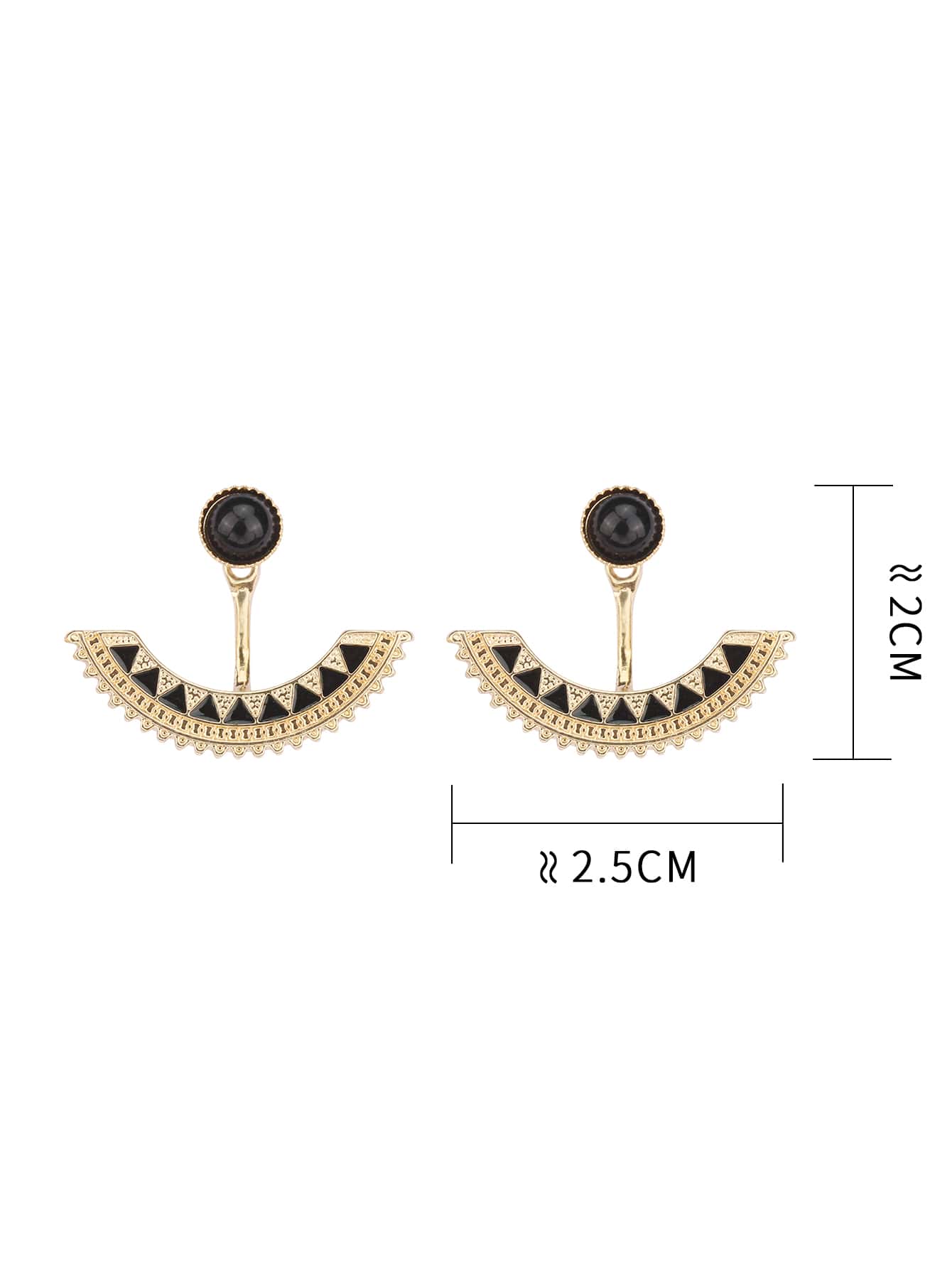 Shein - Round Decor Earring Jackets