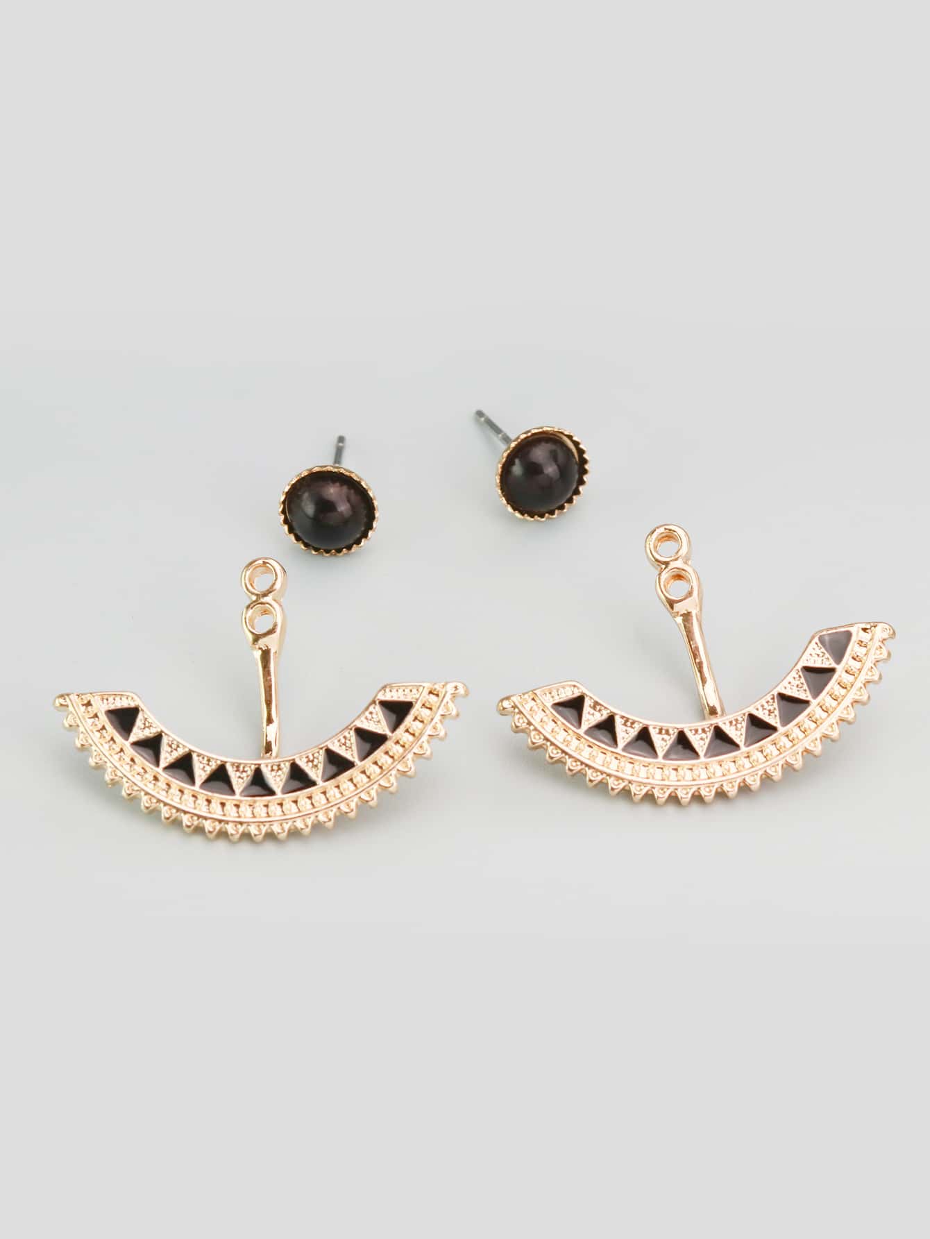 Shein - Round Decor Earring Jackets