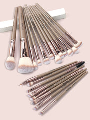 Shein - MAANGE 20pcs Professional Makeup Brush Set,Makeup Tools With Soft Brush Hair For Easy Carrying,Foundation Brush,Eye Shadow Brush,Eyebrow Brush,Concealer Brush,Contour Brush,Brush Set For Travel