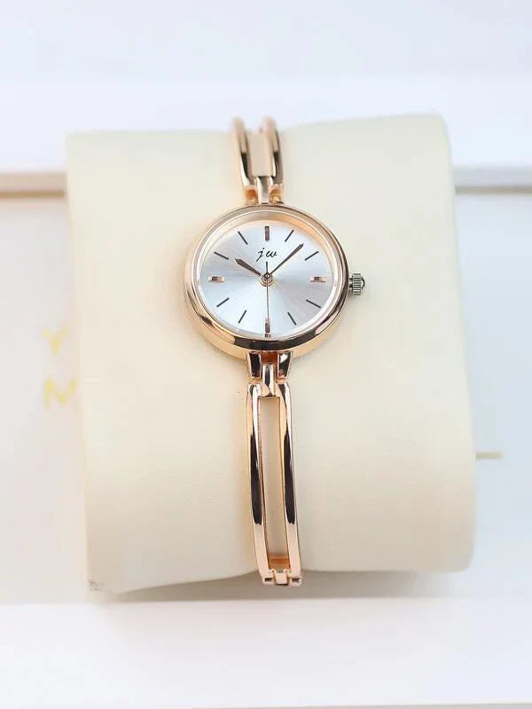 Shein - Round Pointer Quartz Watch