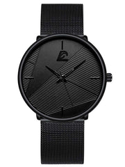 Shein - Men Mesh Strap Quartz Watch
