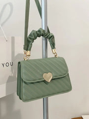 Shein - Square Bag. Push-Button Heart Embellishment