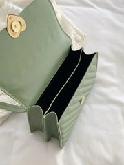 Shein - Square Bag. Push-Button Heart Embellishment