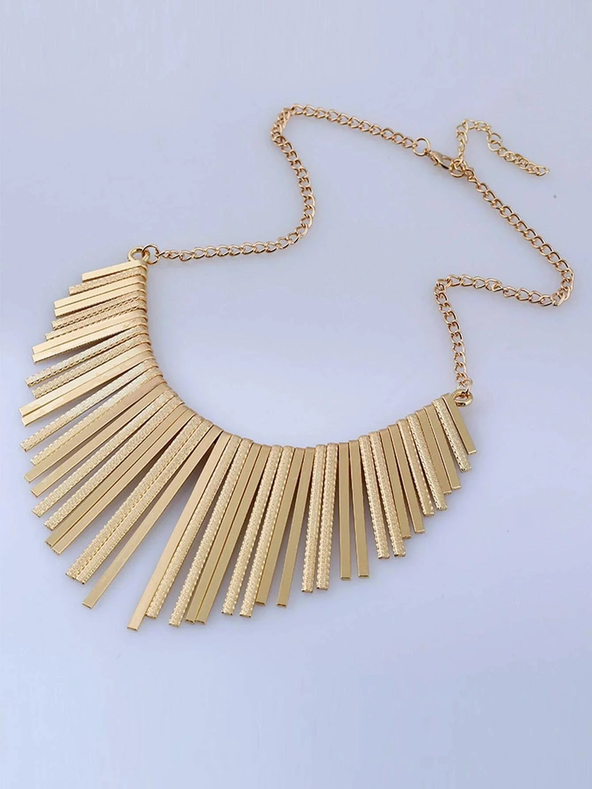 Shein - Metal Tassel Charm Necklace