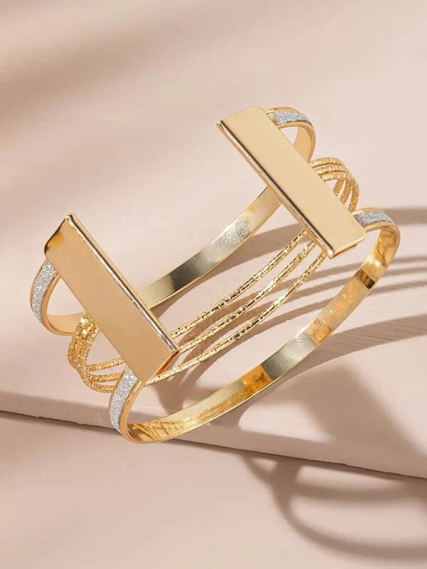 Shein - Glitter Detail Cuff Bangle