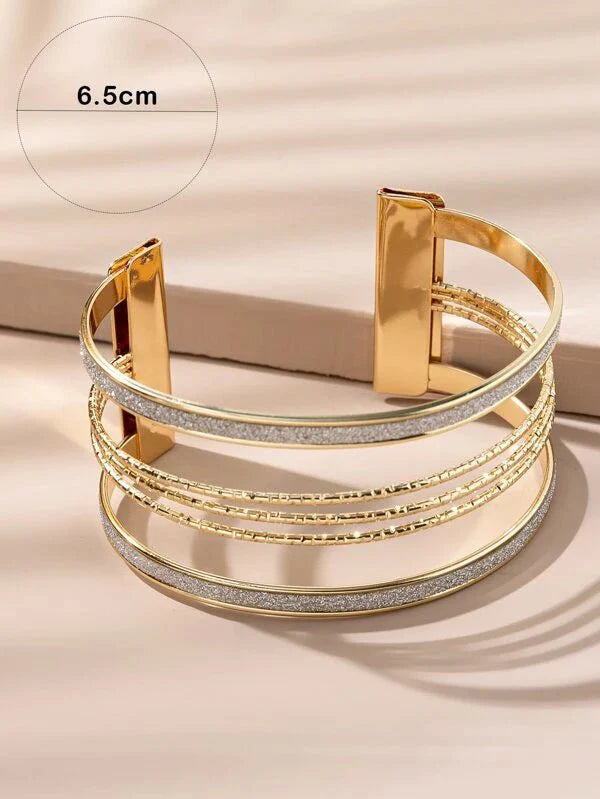 Shein - Glitter Detail Cuff Bangle