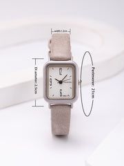 Shein - Water Resistant Square Pointer Quartz Watch