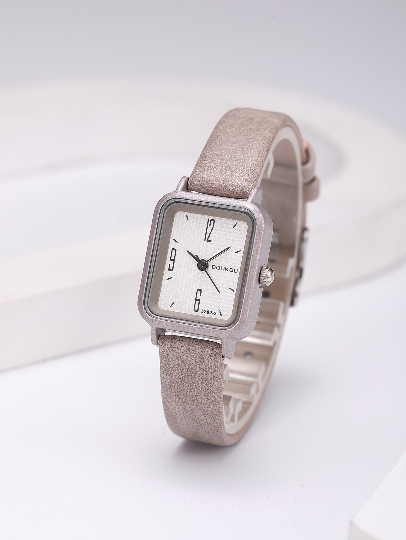 Shein - Water Resistant Square Pointer Quartz Watch