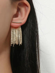Shein - Metal Tassel Decor Earring Jackets