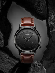 Shein - 1pc Men Water Resistant Quartz Watch