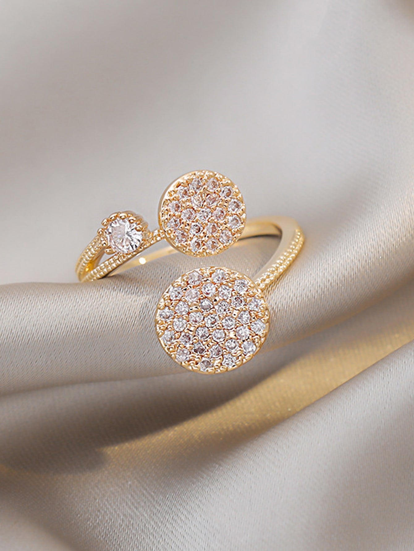 Shein - Rhinestone Decor Wrap Ring