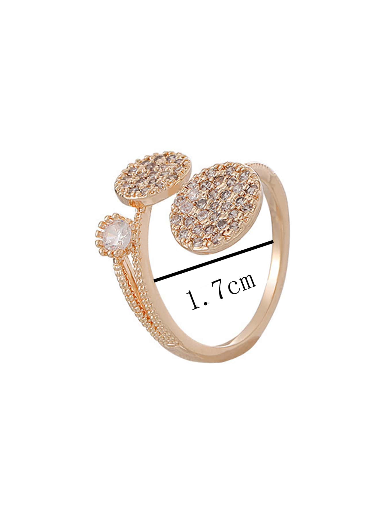 Shein - Rhinestone Decor Wrap Ring