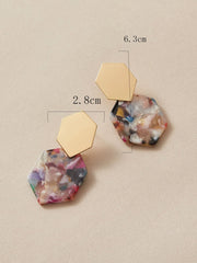 Shein - Geometric Drop Earrings