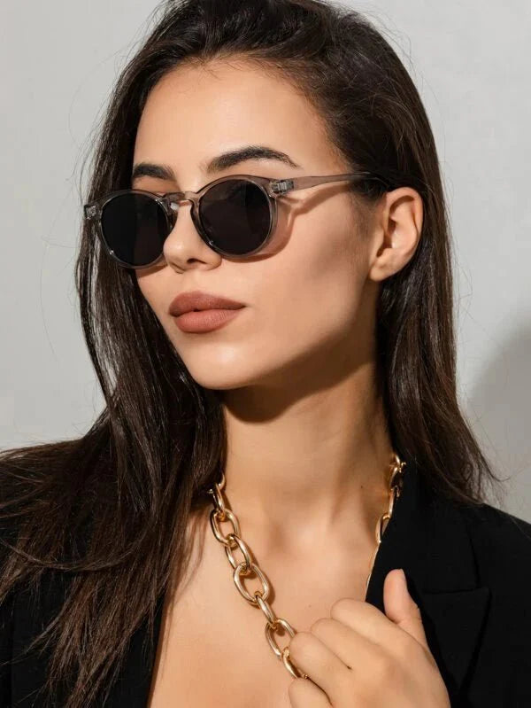 Shein - Round Frame Sunglasses