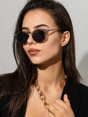 Shein - Round Frame Sunglasses