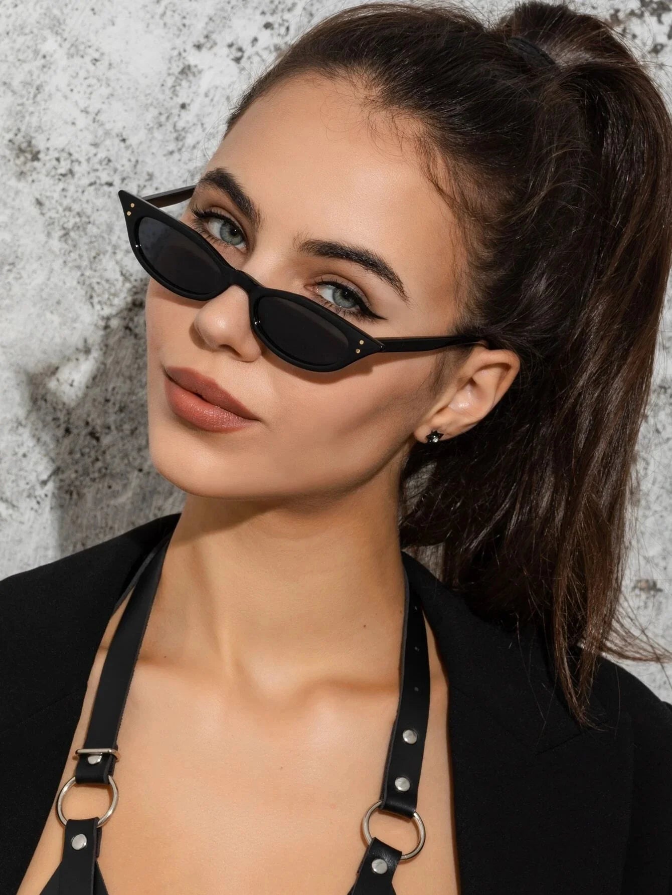 Shein - Rice Spike Decor Fashion Glasses