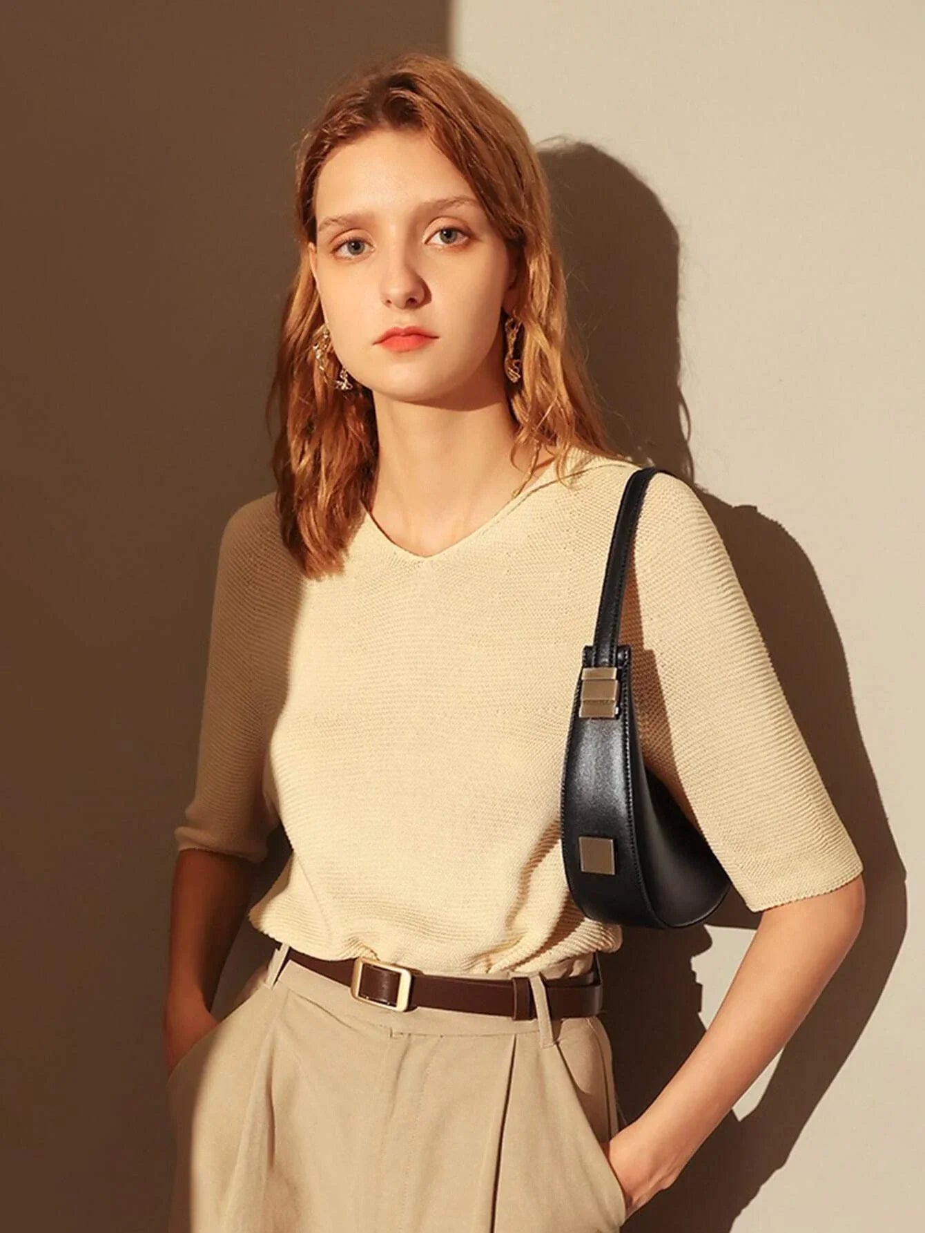 Shein - Niche Hobo Bag, Women's Versatile Shoulder Bag, Elegant Underarm Bag