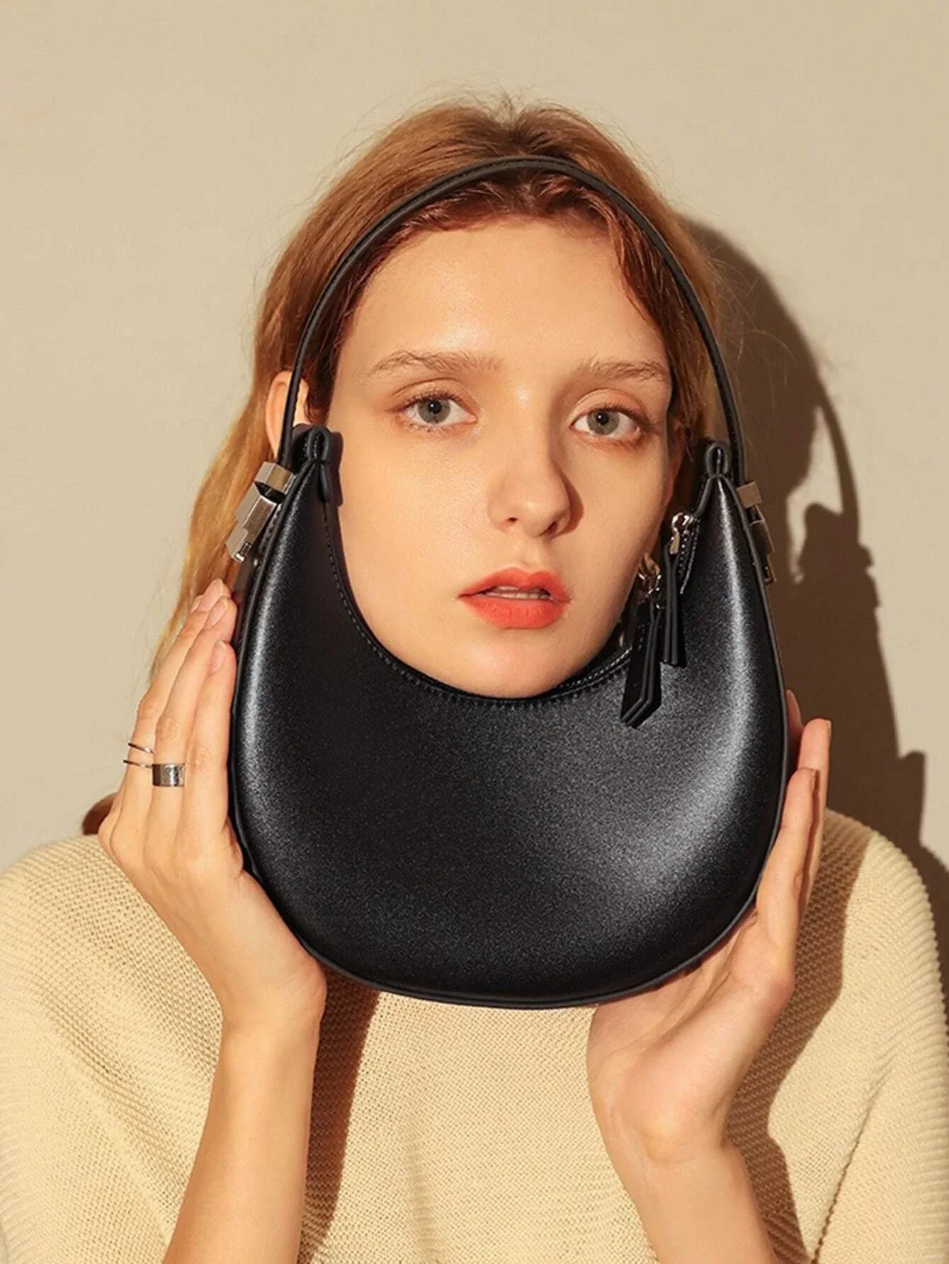 Shein - Niche Hobo Bag, Women's Versatile Shoulder Bag, Elegant Underarm Bag