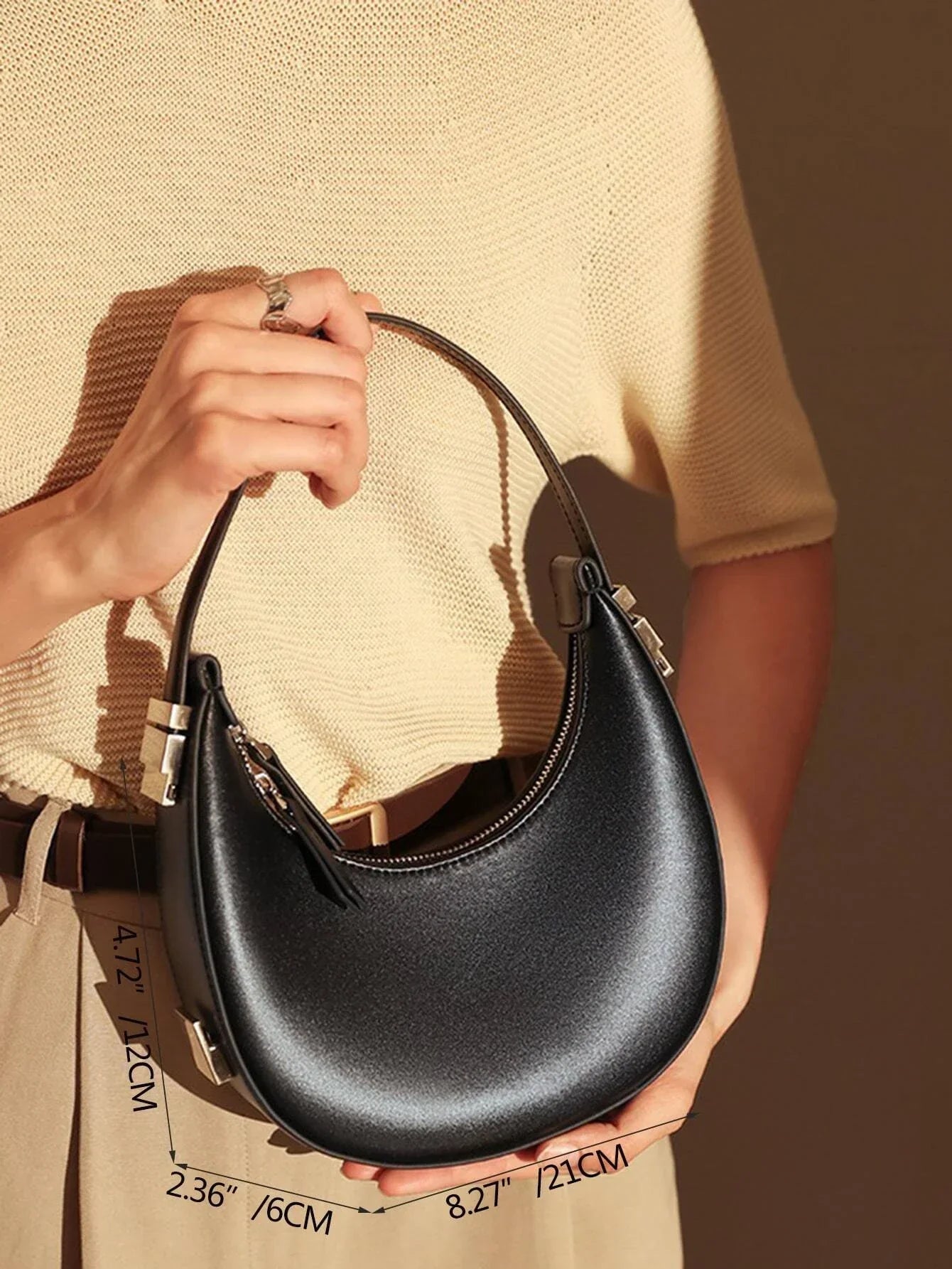 Shein - Niche Hobo Bag, Women's Versatile Shoulder Bag, Elegant Underarm Bag
