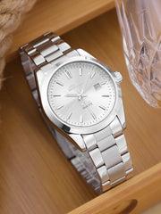 Shein - 1pc Men Water Resistant Quartz Watch
