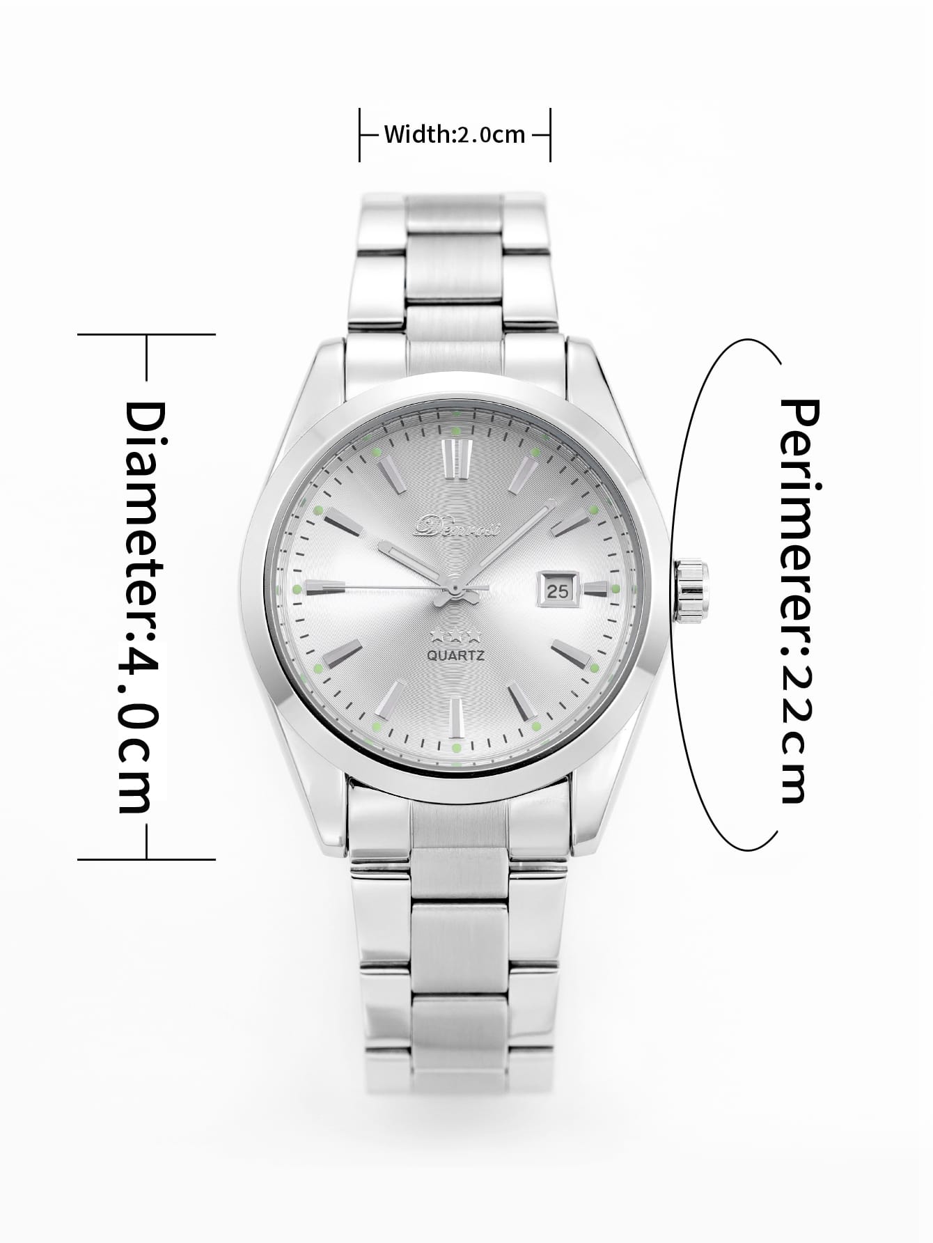 Shein - 1pc Men Water Resistant Quartz Watch