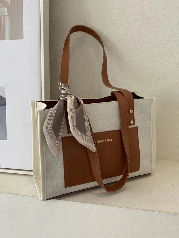 Shein - Random Square Bag Decorated With A Toile Sash