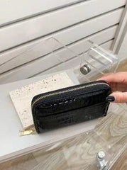 Shein - Crocodile Embossed Zipper Around Long Wallet
